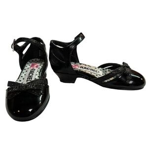 Rachel Shoes Little Girls Lil Betsy Black Patent Dress Shoe Size 7M